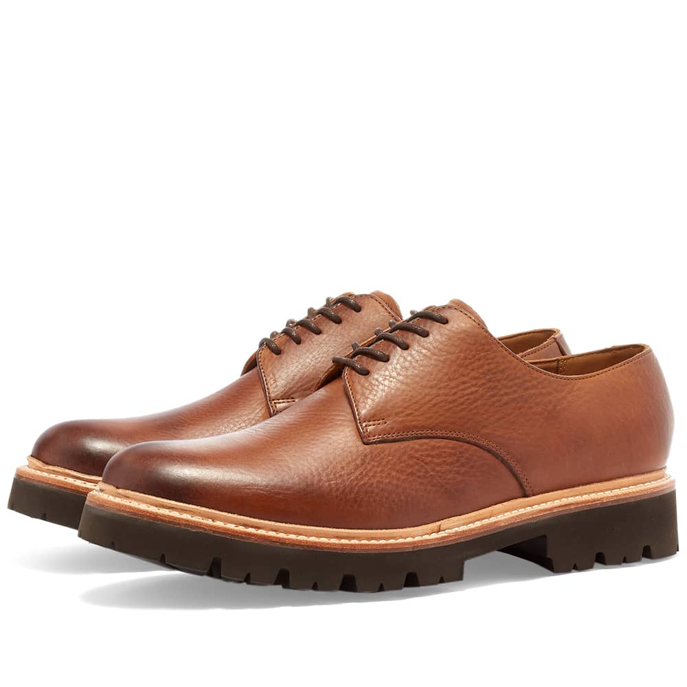 Grenson Curt XL Sole Derby Shoe Walnut Washed Nubuck END.