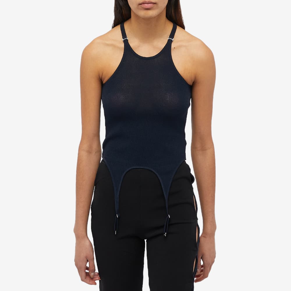 Dion Lee Hoisery Mesh Garter Tank Top Navy END. (US)
