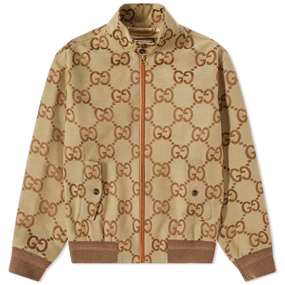 Gucci Jumbo GG Jacquard Jacket Camel & Ebony | END. (IT)