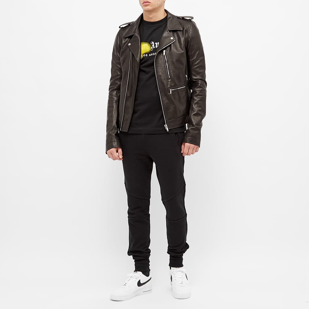 palm angels t shirt black and yellow