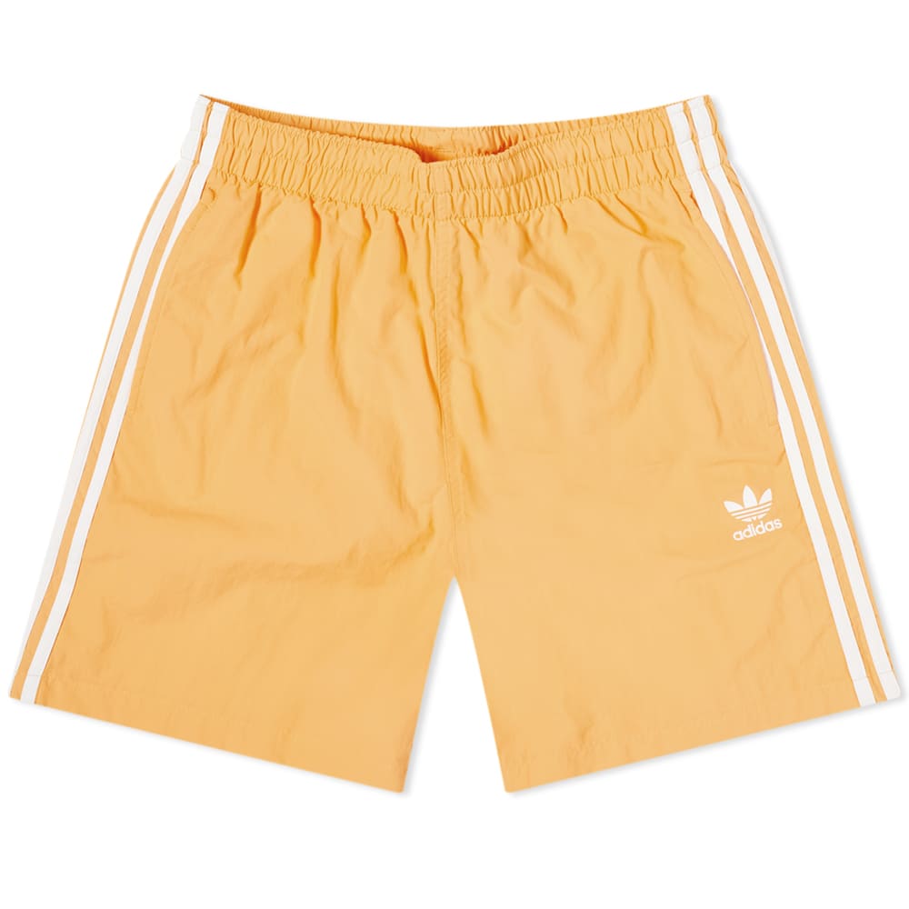 orange adidas swim shorts