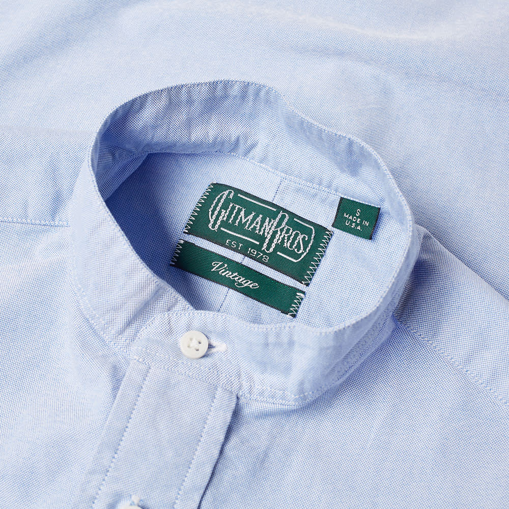 Gitman Vintage Band Collar Oxford Shirt Blue END. (HK)