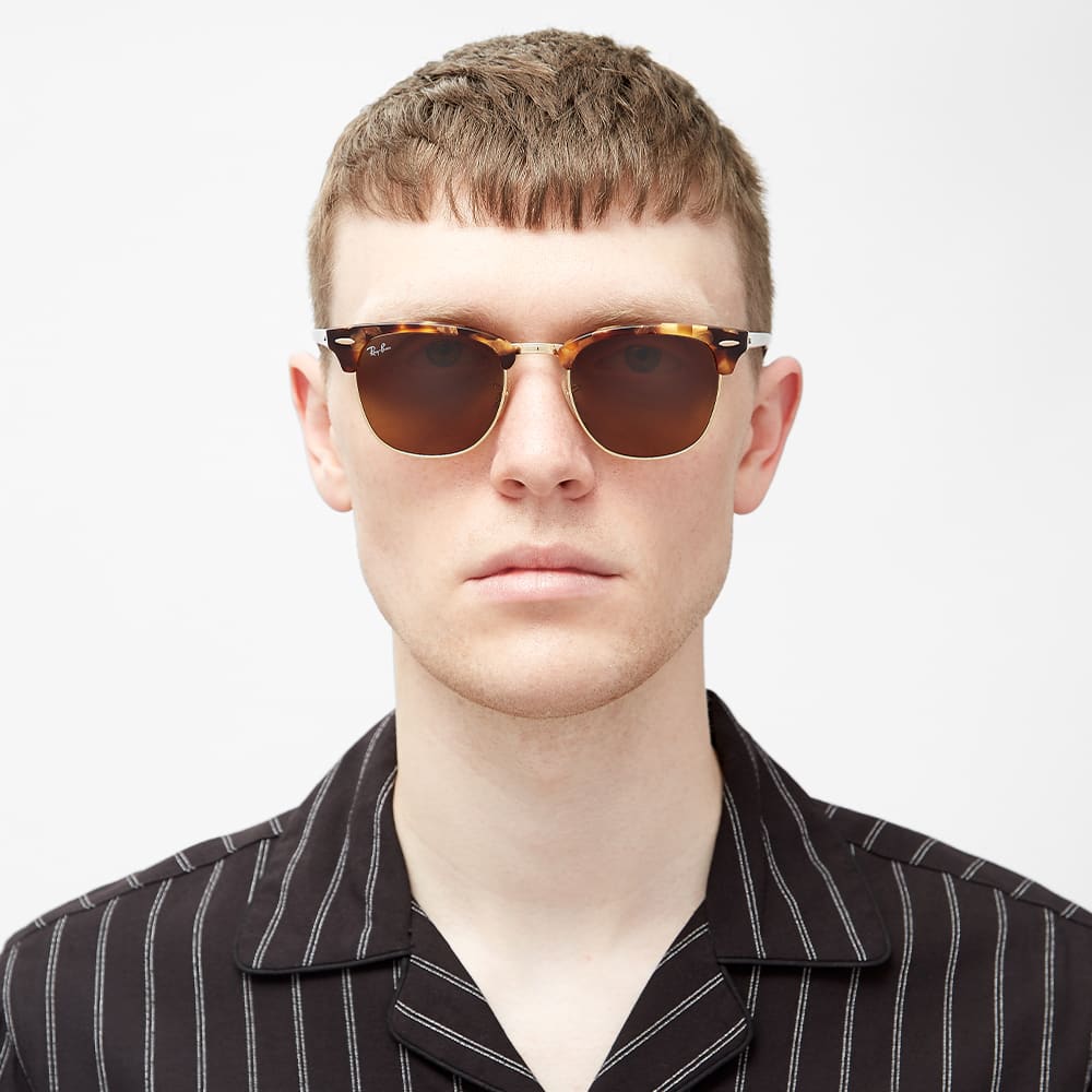 Ray Ban Clubmaster Sunglasses Spotted Brown Havana Brown End Ray Ban Clubmaster Sunglasses Spotted Brown Havana Brown End