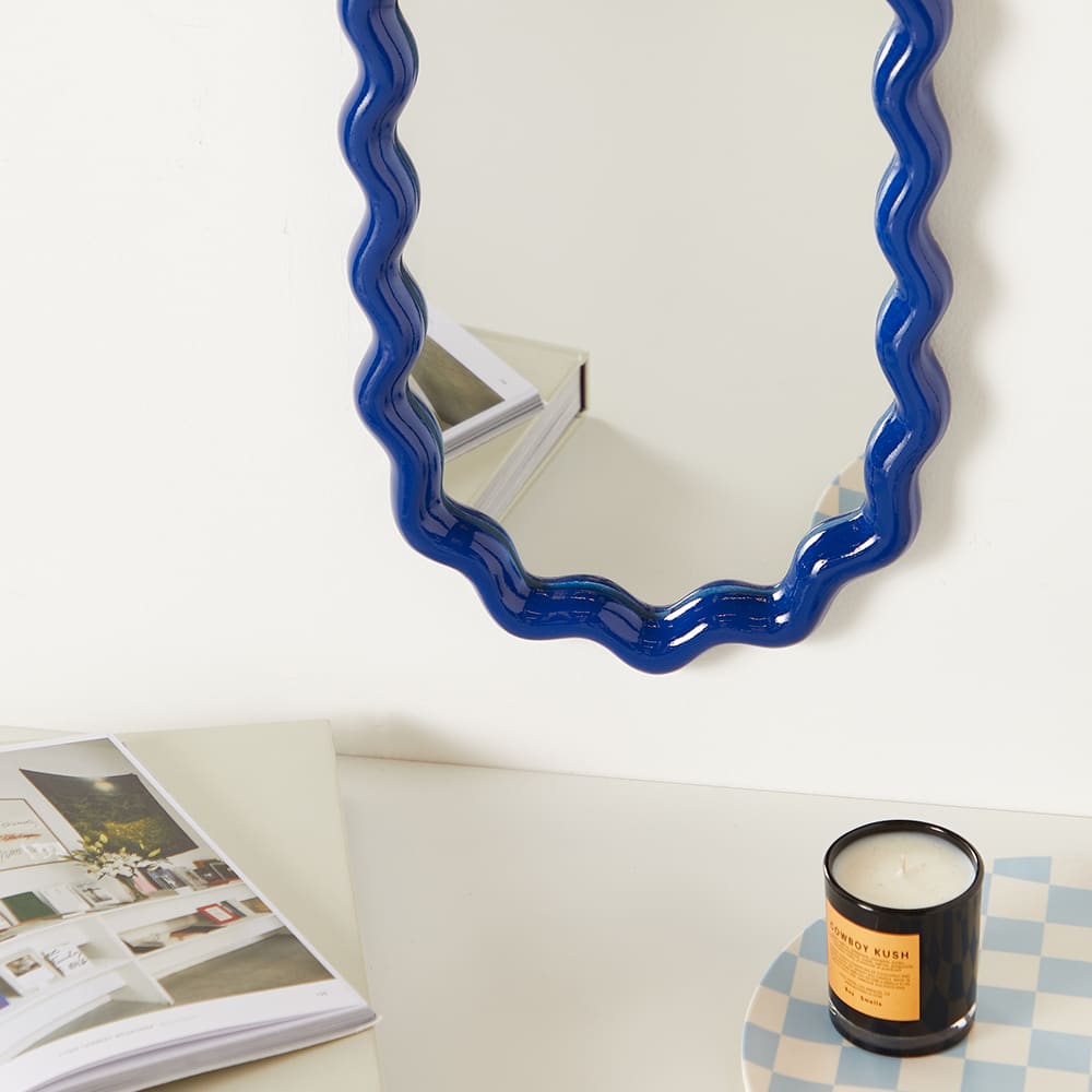&Klevering Zigzag Mirror Blue END. (TW)