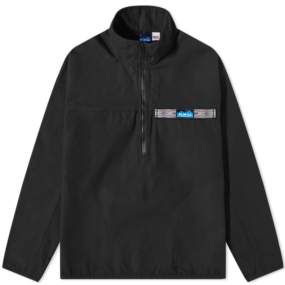 KAVU Heritage Half Zip Throwshirt Jet Black END. (SG)