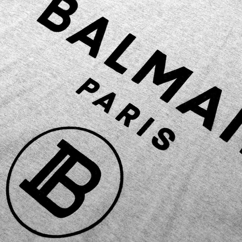 Balmain Lightweight Logo Hoody Grey & Black | END. (KR)