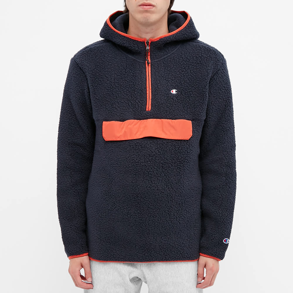 champion navy reverse weave hoodie