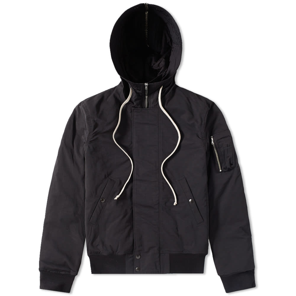 Rick Owens DRKSHDW Hooded Short Bomber Jacket Black | END. (AU)