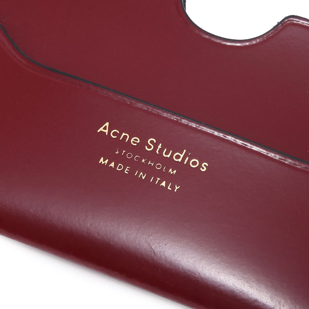 Acne Studios Elmas Shiny Card Holder Burgundy END. (HK)