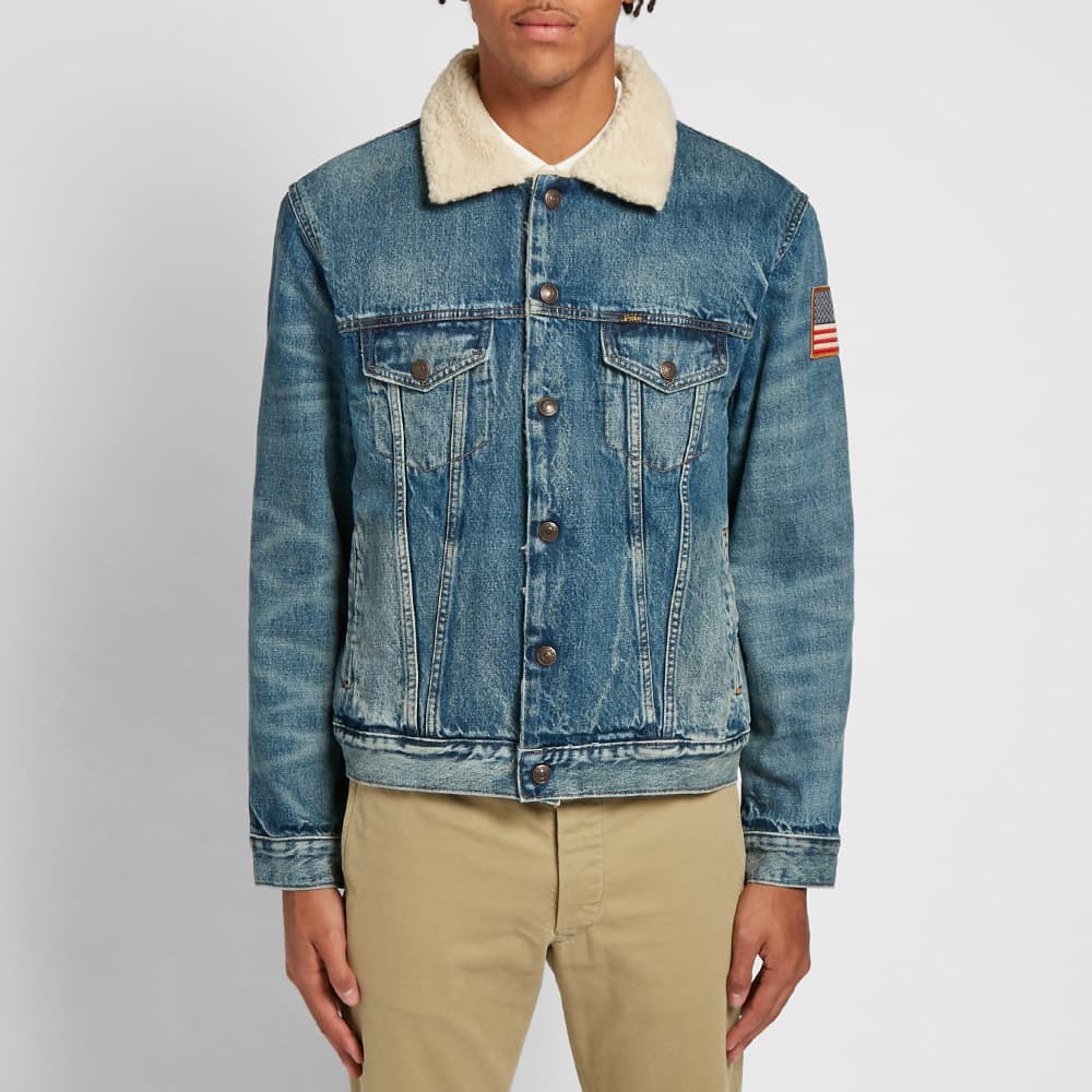 Polo Ralph Lauren Sherpa Trucker Denim Jacket Keighton END. (Global) Polo Ralph Lauren Sherpa Trucker Denim Jacket Keighton END. (Global)