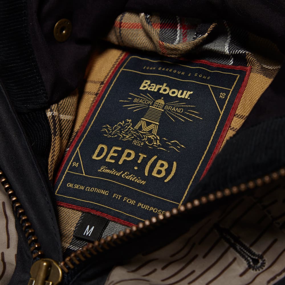 barbour navy parka