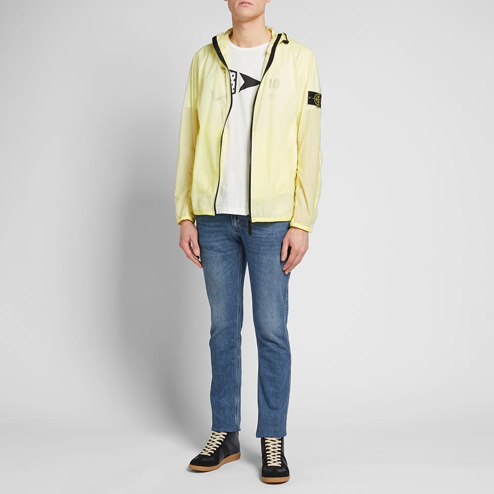 Stone Island Lamy Velour Zip Hooded Shell Jacket Lemon | END.