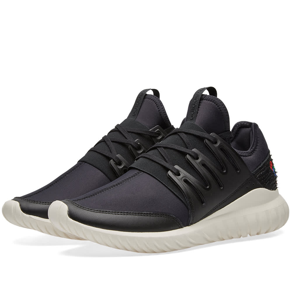 adidas tubular radial black and white