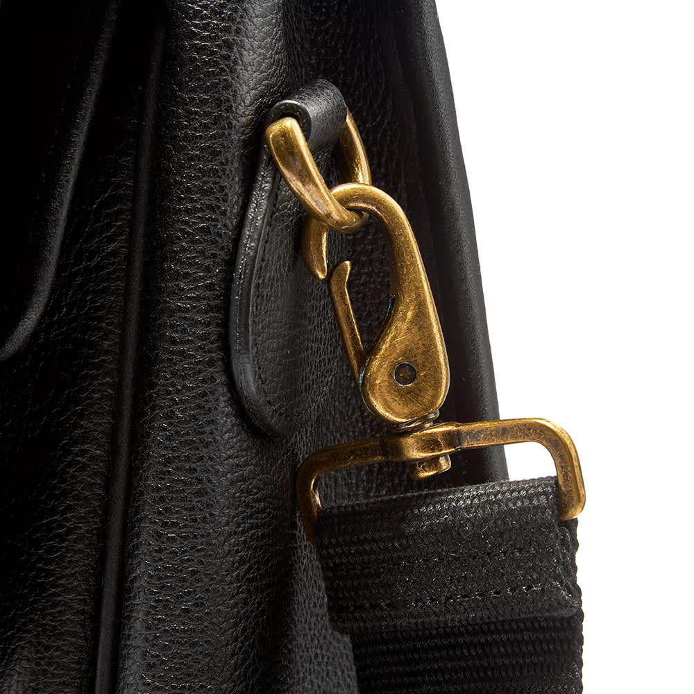 barbour leather briefcase black