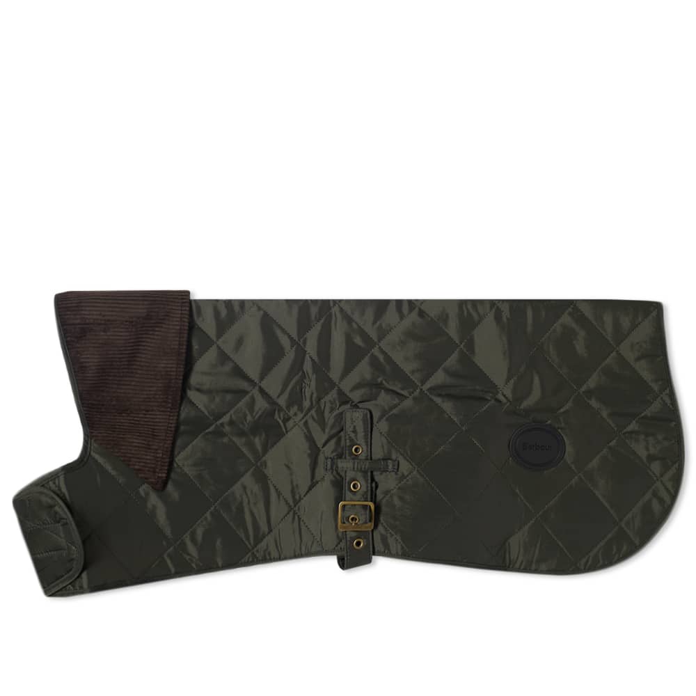 Barbour quilted dog coat olive Clearance
