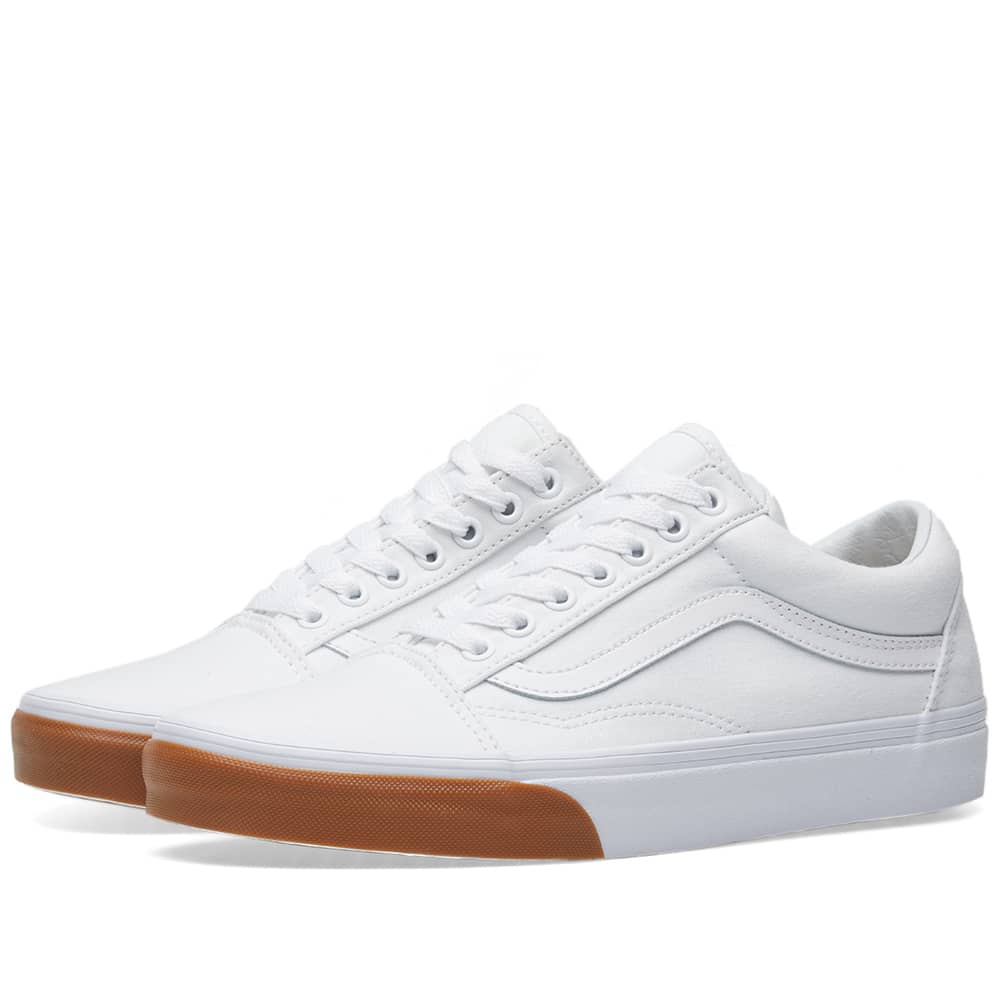Vans Old Skool True White & Gum Bumper END. (US)