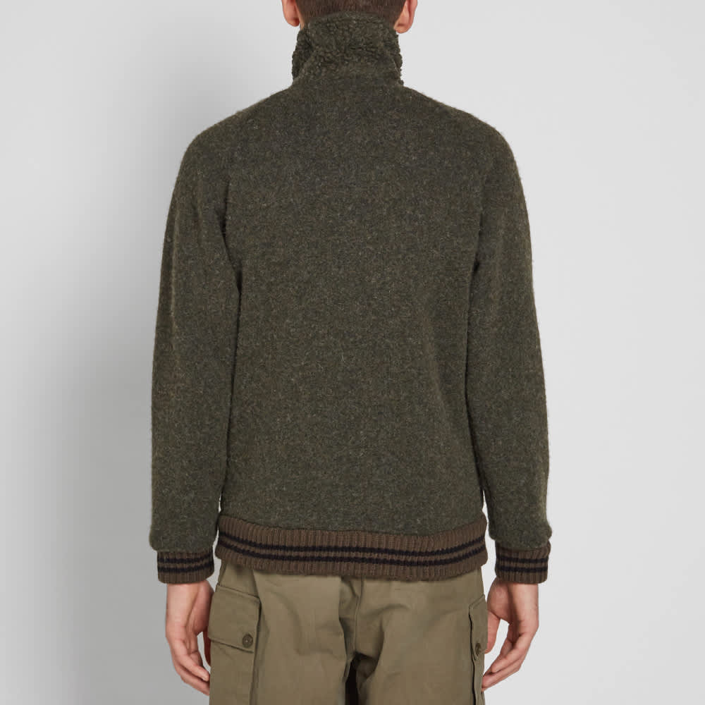 Nigel Cabourn x Peak Performance Wool Zip Fleece Jacket Army END