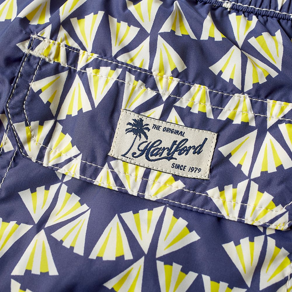 Hartford Fan Print Swim Short Navy END.