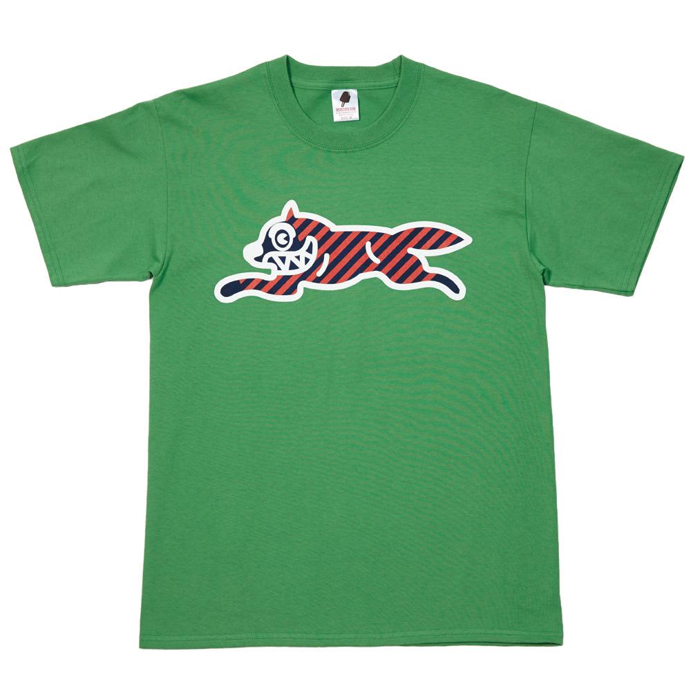 Ice Cream Striped Running Dog Tee Kelly Green END. (Global)