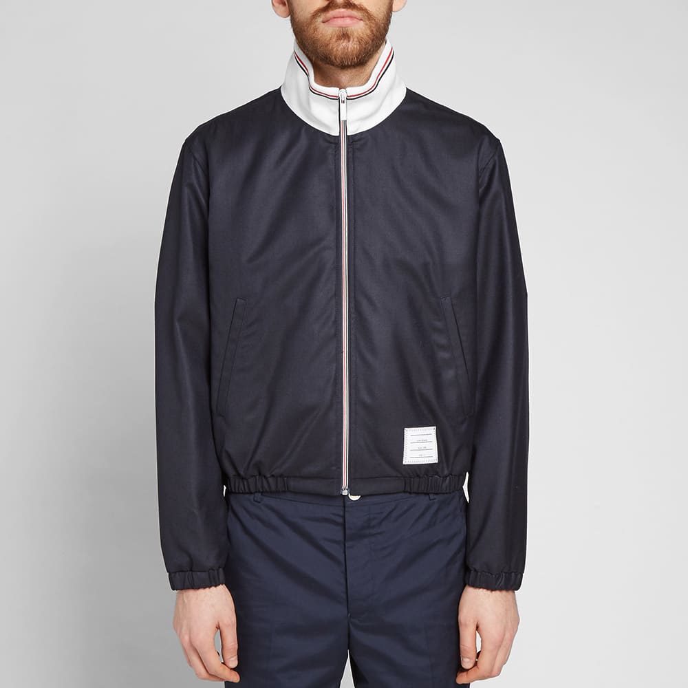 Thom Browne Funnel Neck Track Jacket Navy END.