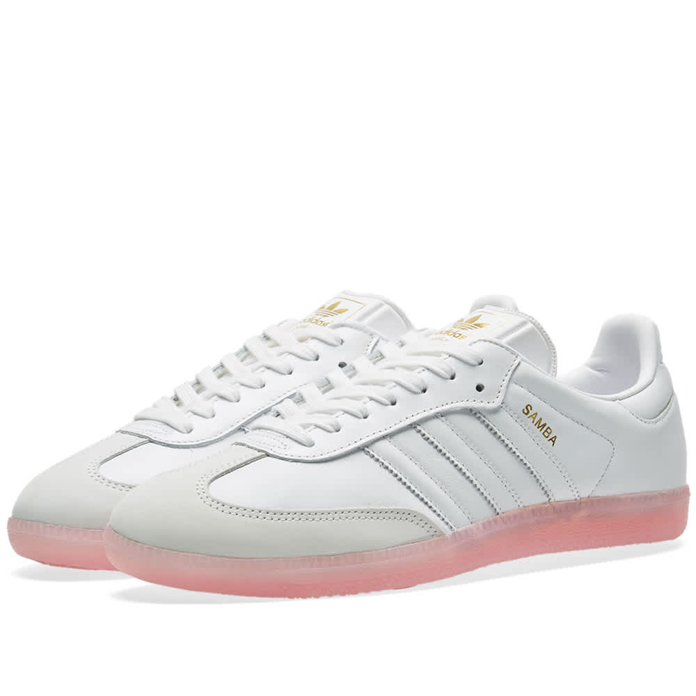 adidas samba pink white