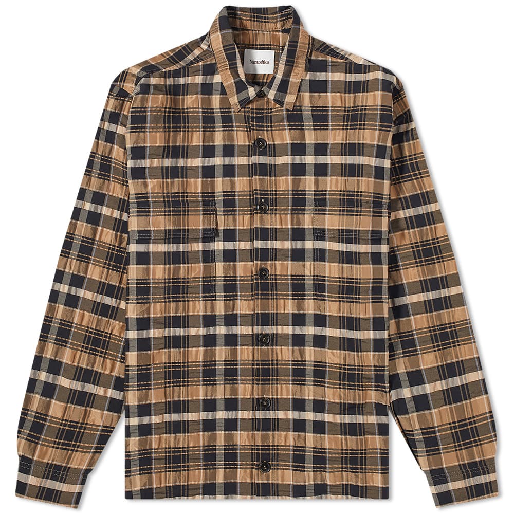 camel check shirt