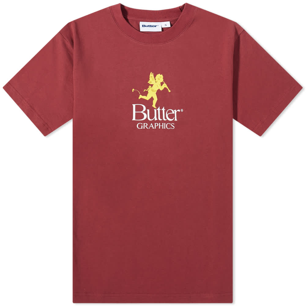 Butter Goods Pixie Logo Tee Burgundy END. (Europe)