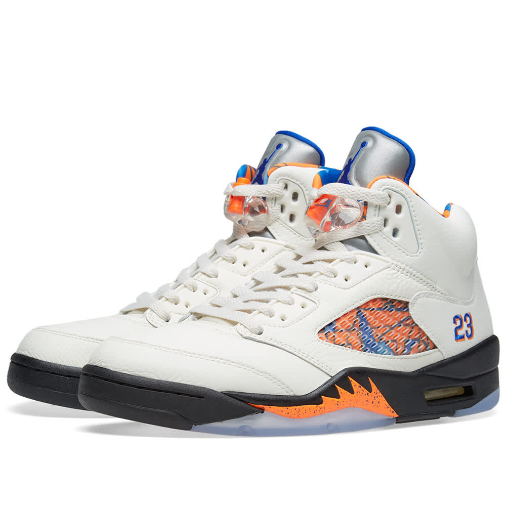 Air Jordan 5 Retro Sail, Hyper Royal & Orange END. (UK)