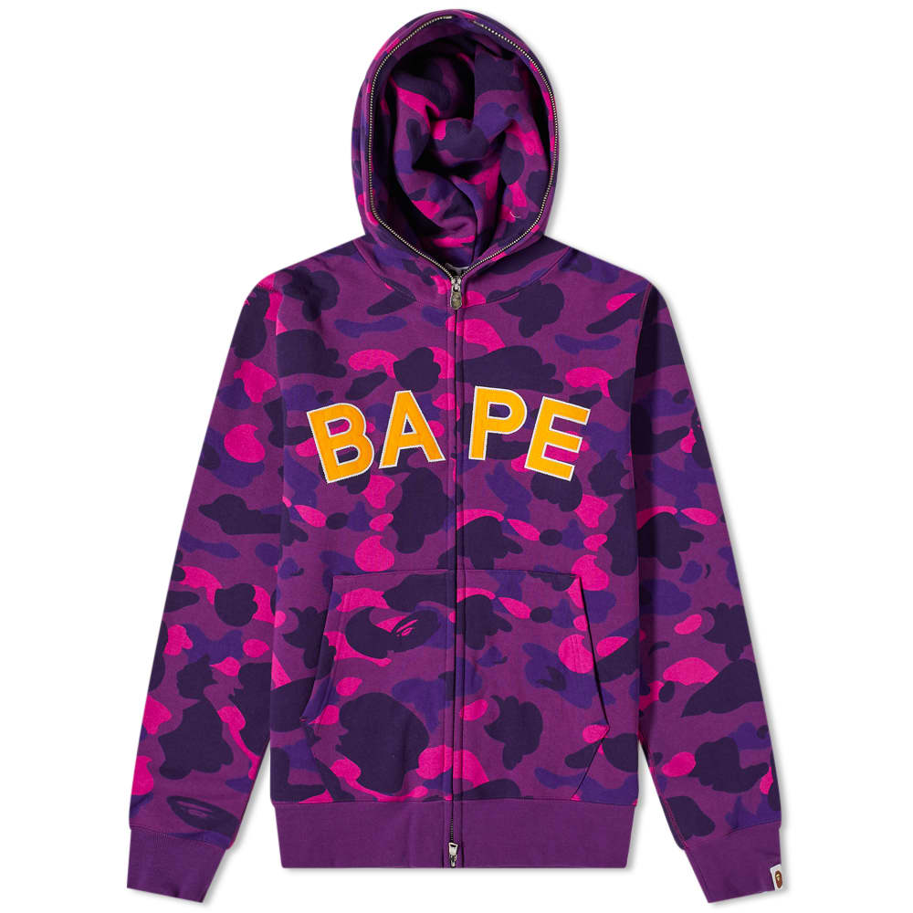 bape full zip purple