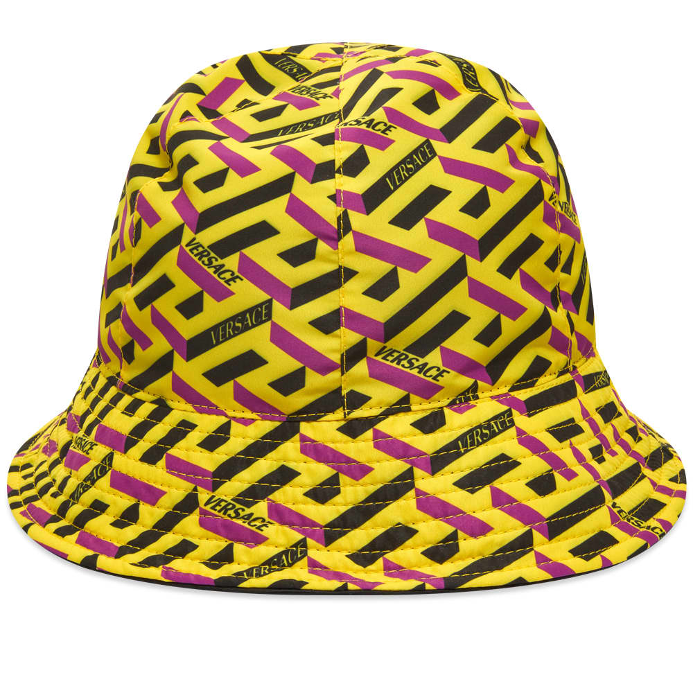 Versace Logo Bucket Hat Yellow & Black END.