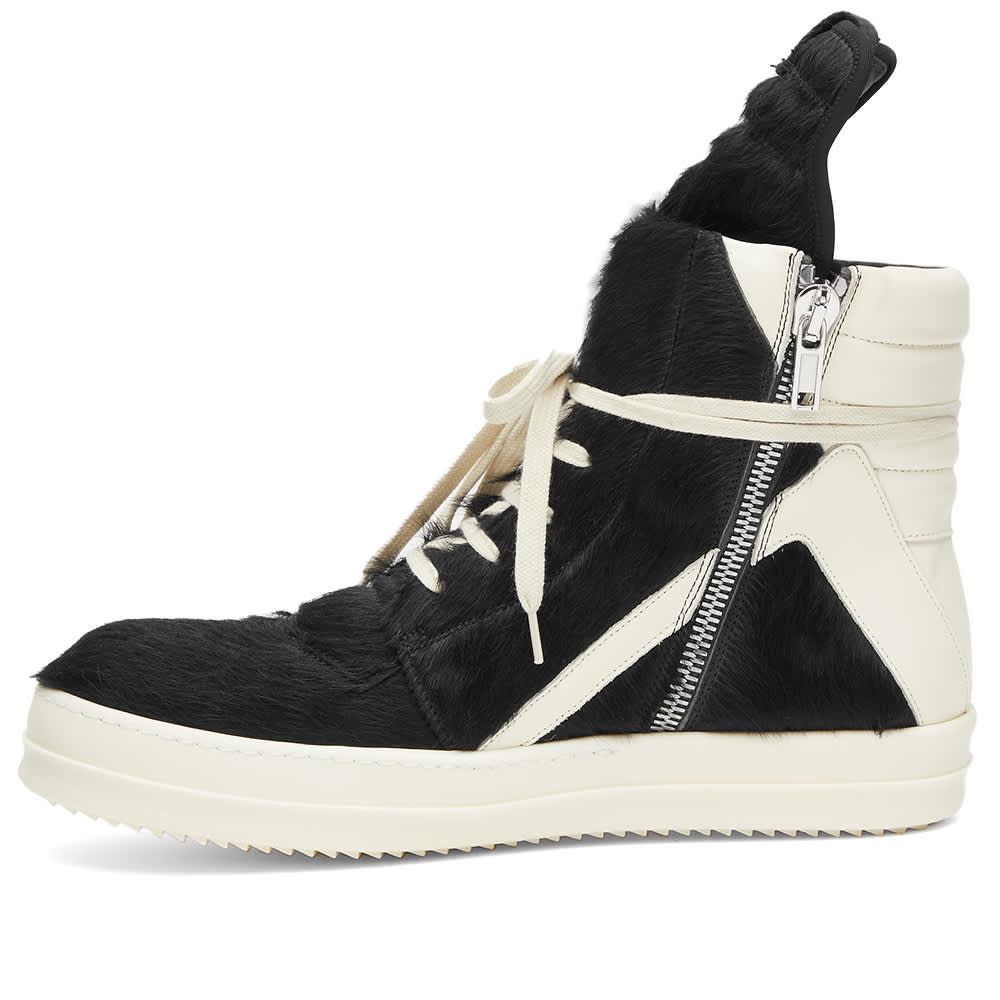 Rick Owens Pony Hair Geobasket Sneaker Black & Milk END. (DK)