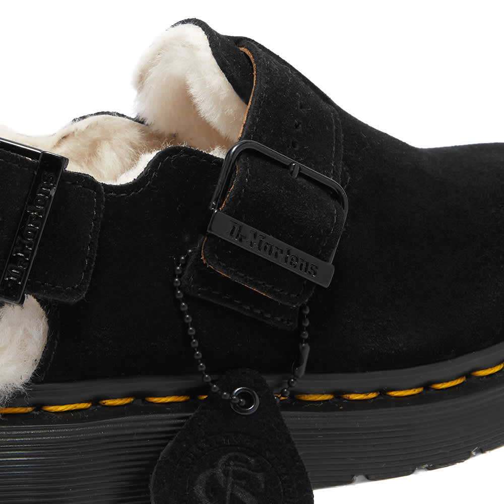 Dr. Martens Jorge Shearling Mule - Made in England Black Repello Calf