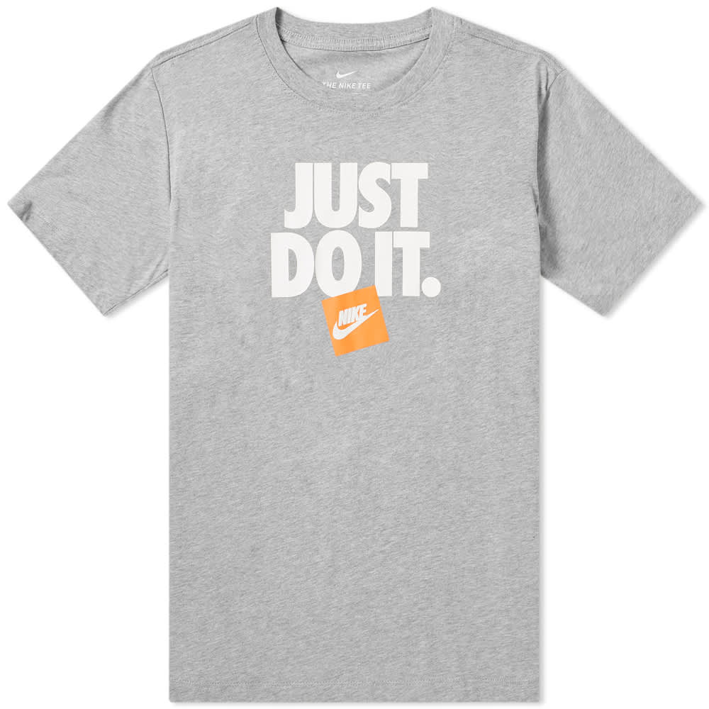 Nike Just Do It Tee Grey Heather & White END. (US)