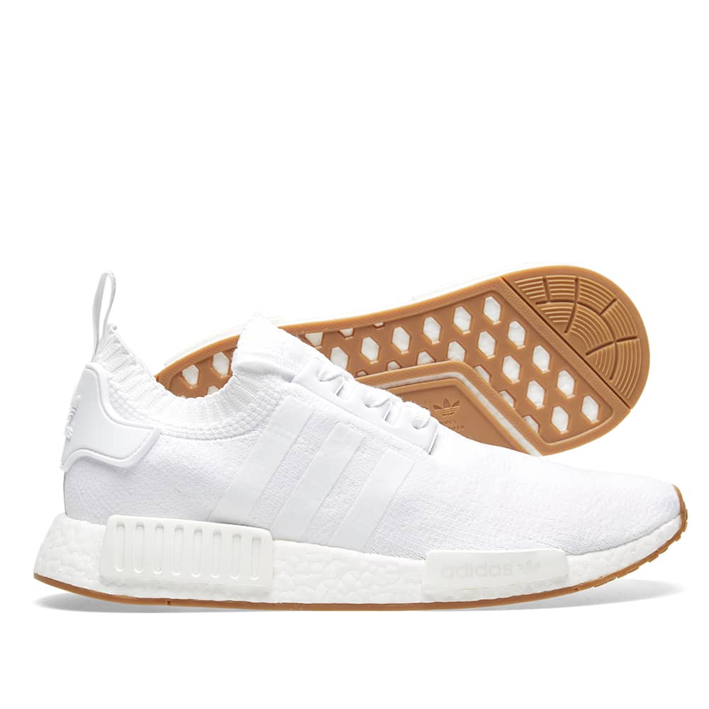 nmd r1 primeknit white gum