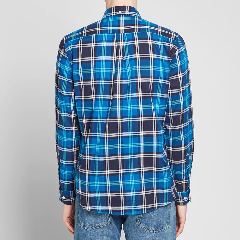 barbour highland check shirt navy