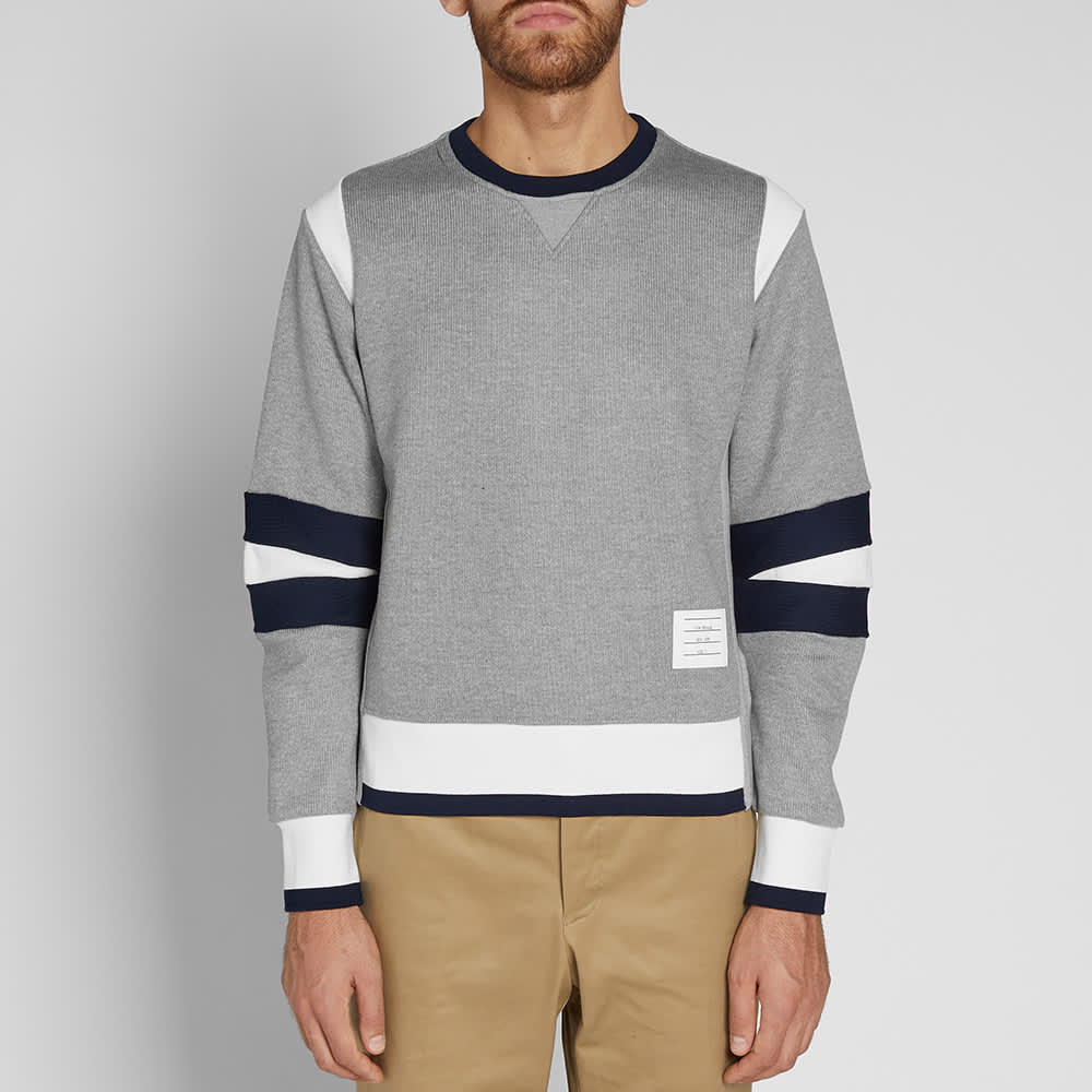 Thom Browne Articulated Crew Sweat Light Grey | END. (CA)