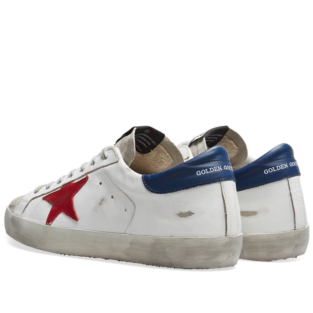 red leather superstars