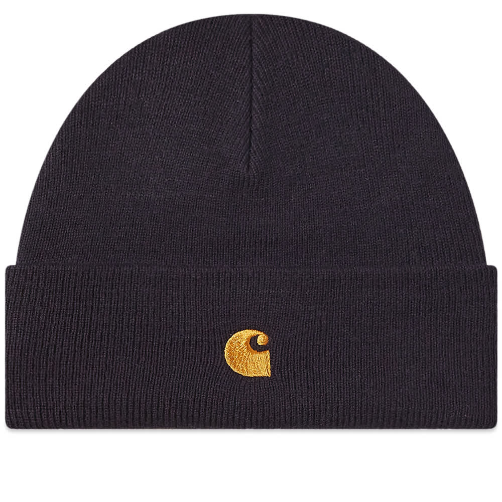 Carhartt WIP Chase Beanie Dark Navy & Gold END. (Global)