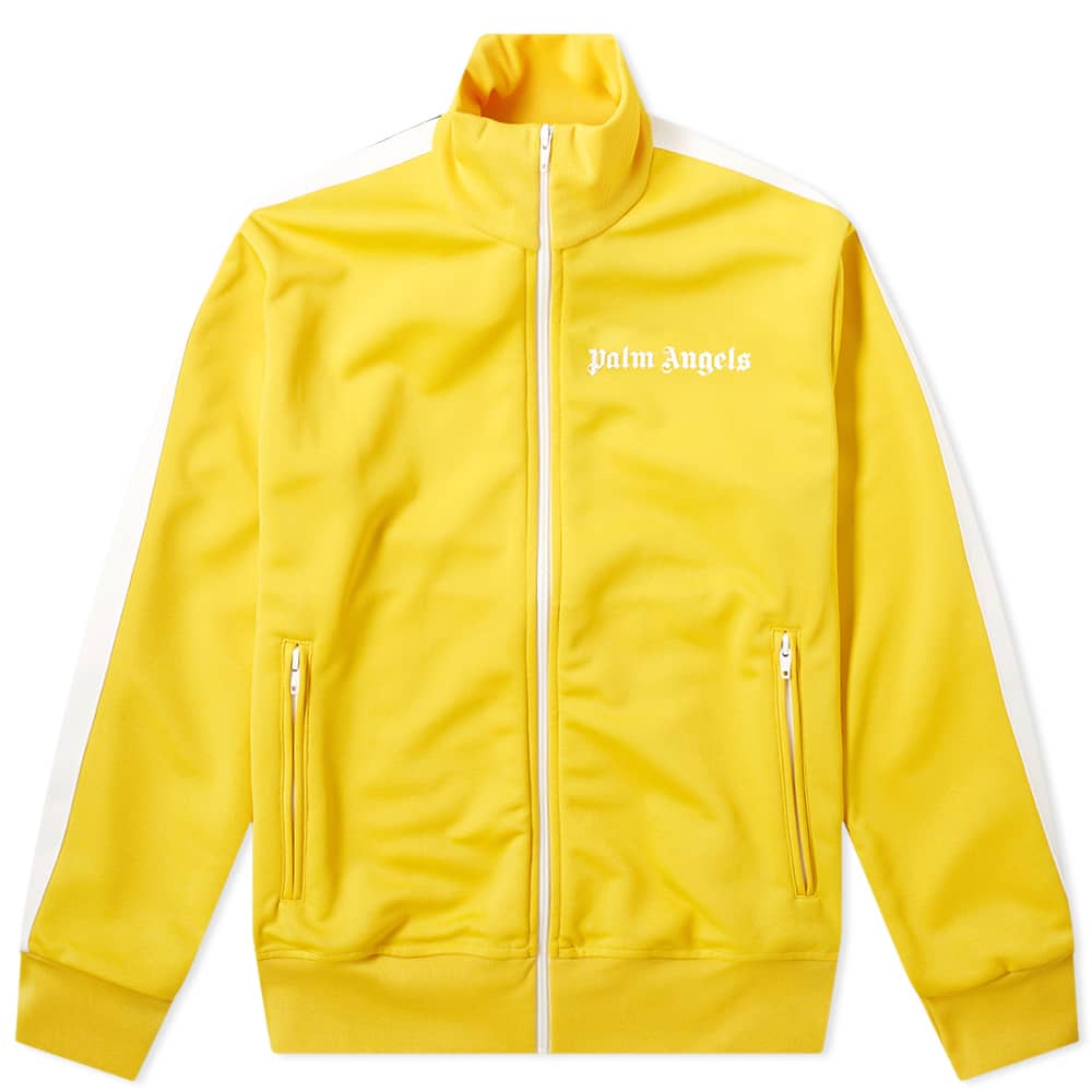 Palm Angels Taped Track Jacket Yellow & White END. (NL)