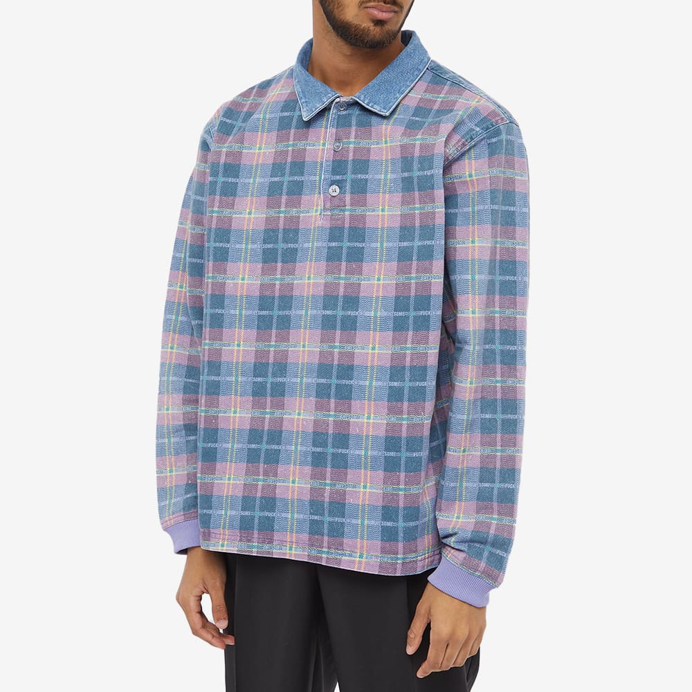 Fucking Awesome Plaid Rugby Shirt Blue & Pink END. (NL)