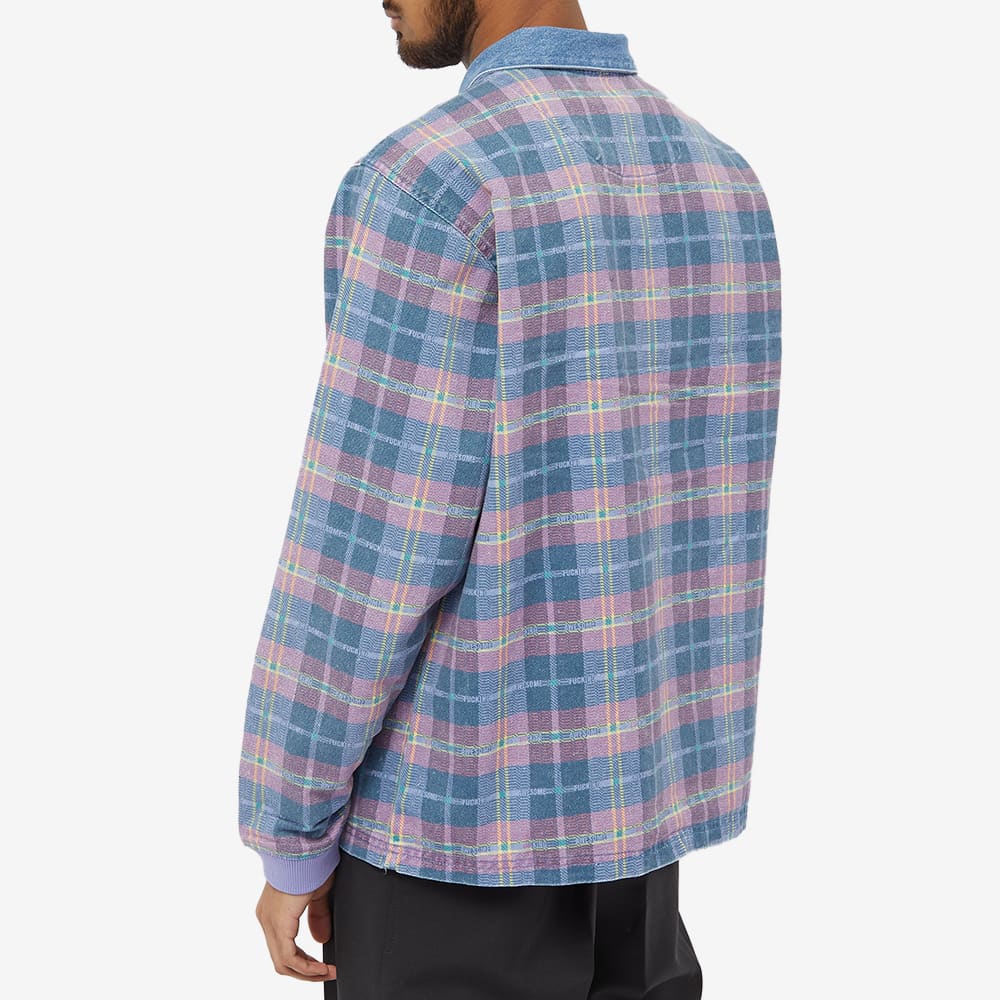 Fucking Awesome Plaid Rugby Shirt Blue & Pink END. (AU)