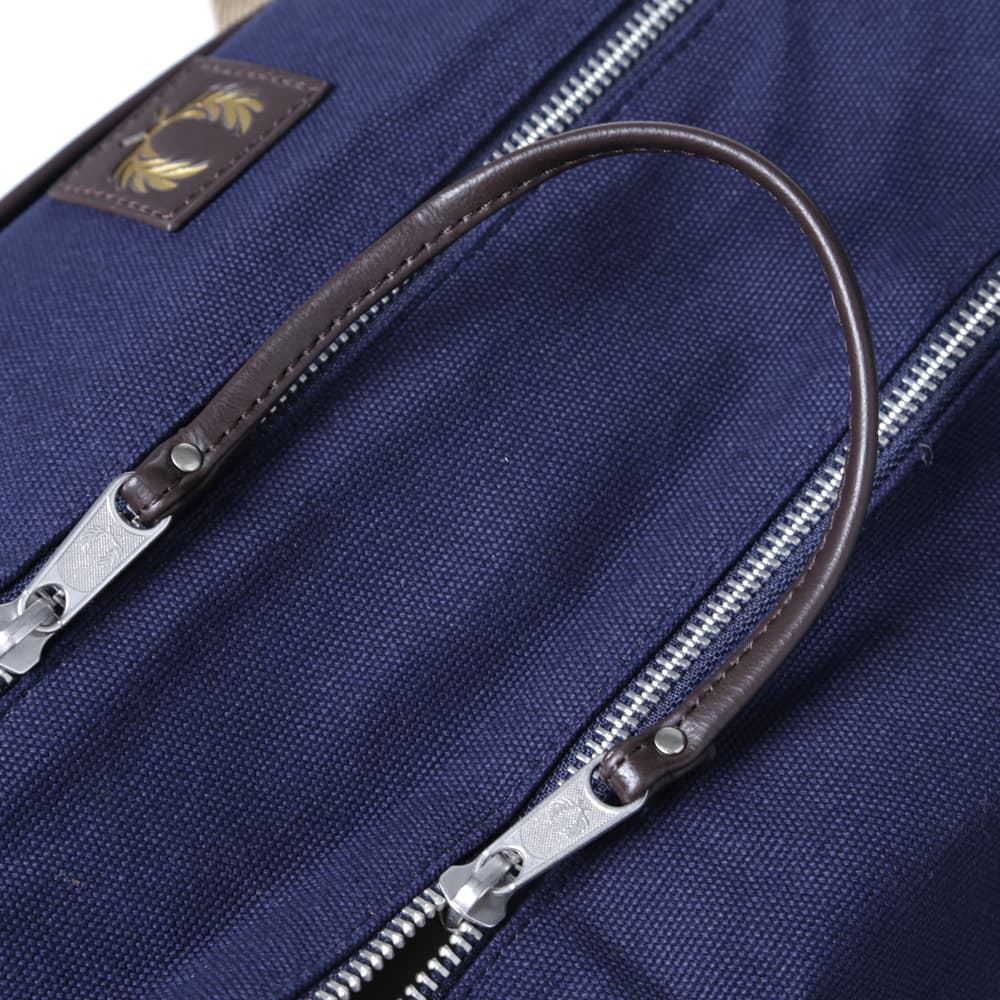Fred Perry Classic Canvas Barrel Bag Carbon Blue | END.
