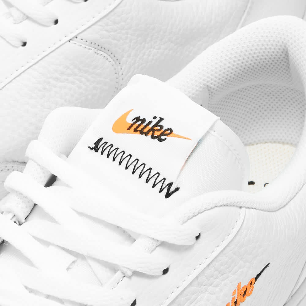 Nike Court Vintage Premium White Black Total Orange END