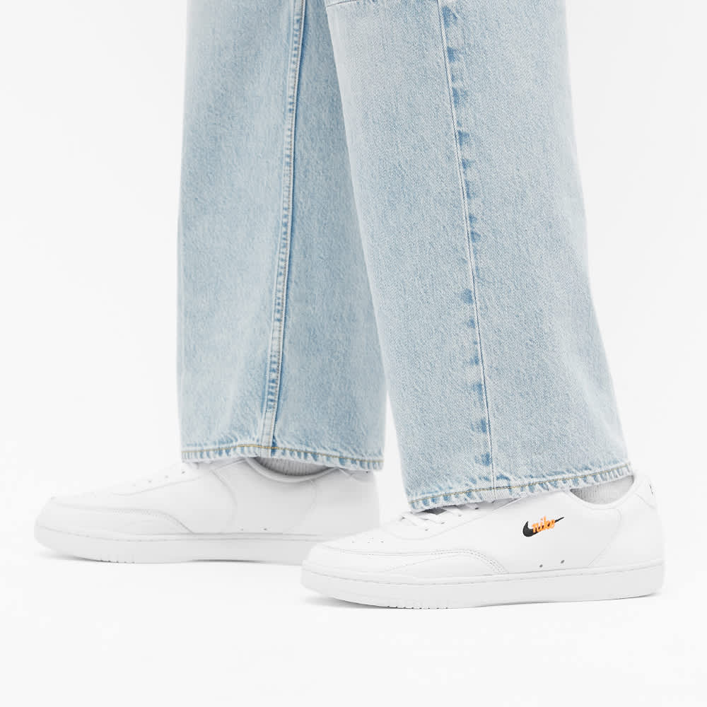 Nike Court Vintage Premium White Black Total Orange END