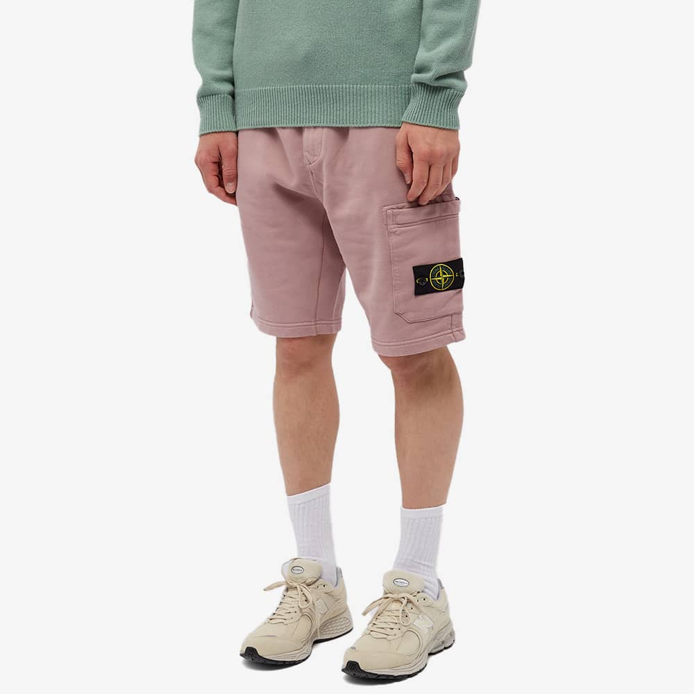 Stone Island Brushed Cotton Sweat Short Rose END. (IE)