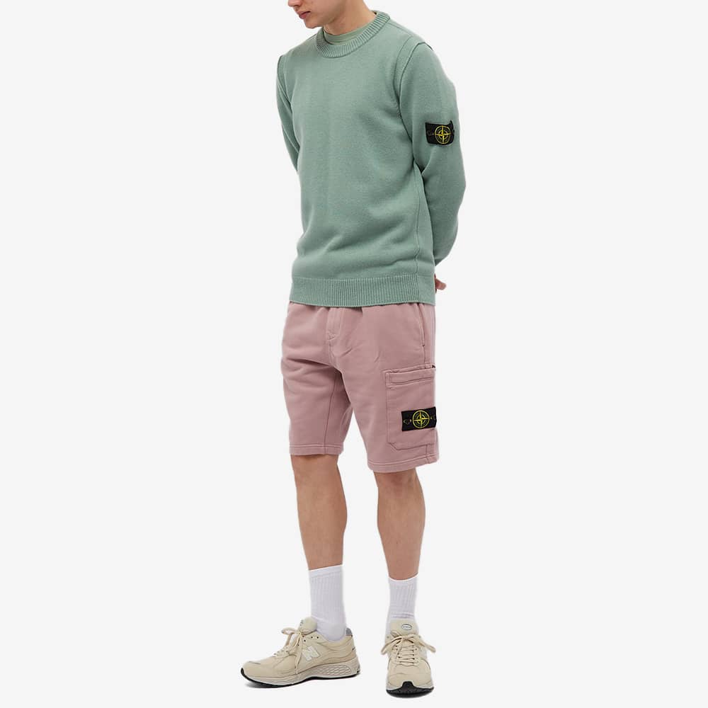 Stone Island Brushed Cotton Sweat Short Rose END. (IE)