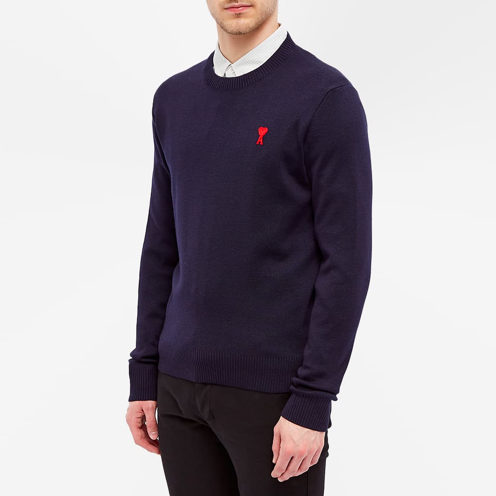 AMI Heart Crew Knit Navy | END. (Europe)