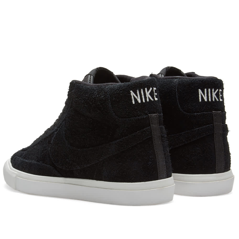 nike blazer mid white black