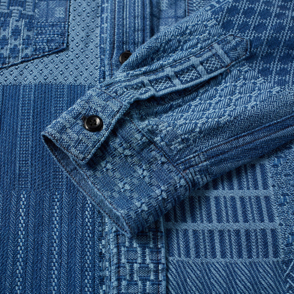 FDMTL Patchwork Jacquard Shirt Indigo 3 Year END.