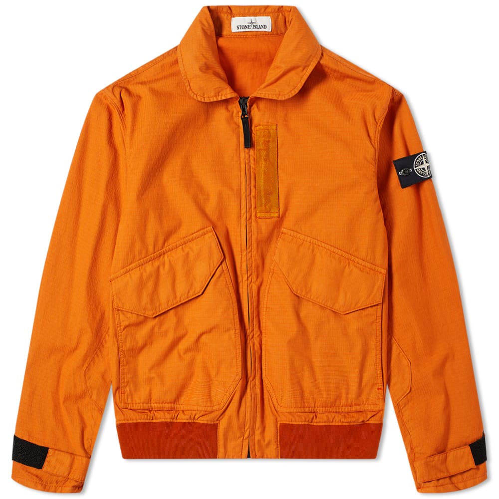 Stone island reflective weave zip bomber jacket clearance